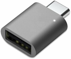 Адаптер переходник USB Type C (вход) - USB 3.0 (выход), серый, KS- is