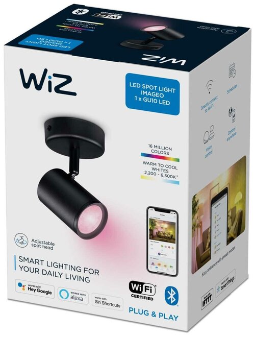 Светильник WiZ IMAGEO WiZ Spots 1x5W B 22-65K RGB