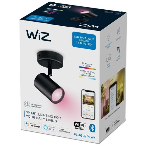 Светильник WiZ IMAGEO WiZ Spots 1x5W B 22-65K RGB