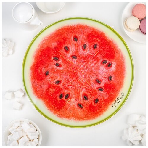 фото Подставка для торта вращающаяся «арбуз», d=30 см, в подарочной упаковке mikimarket