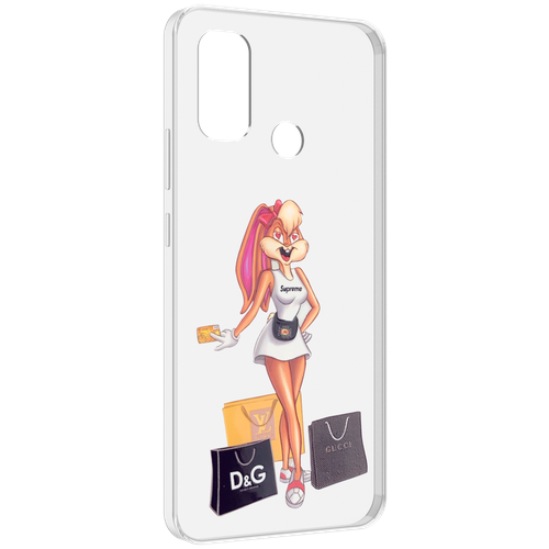 Чехол MyPads модница-зайка женский для UleFone Note 10P / Note 10 задняя-панель-накладка-бампер