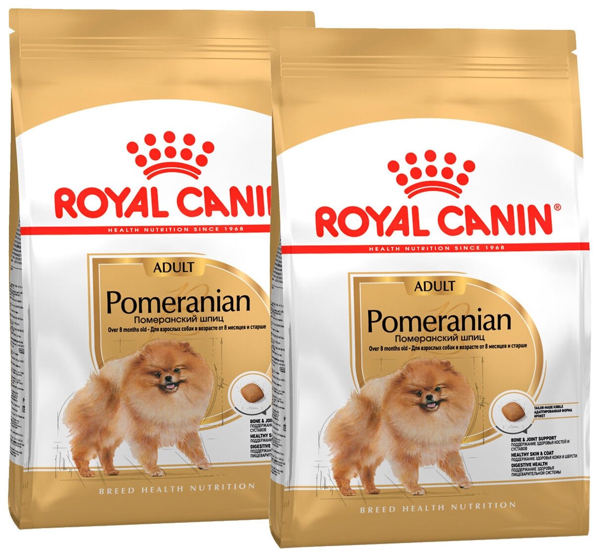 Сухой корм ROYAL CANIN POMERANIAN ADULT для взрослых собак померанский шпиц (1,5 кг + 1,5 кг)