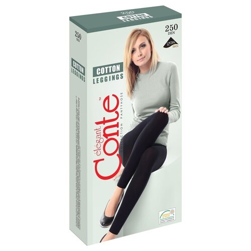 Леггинсы Conte Elegant COTTON LEGGINGS, 250 den, размер 3, nero