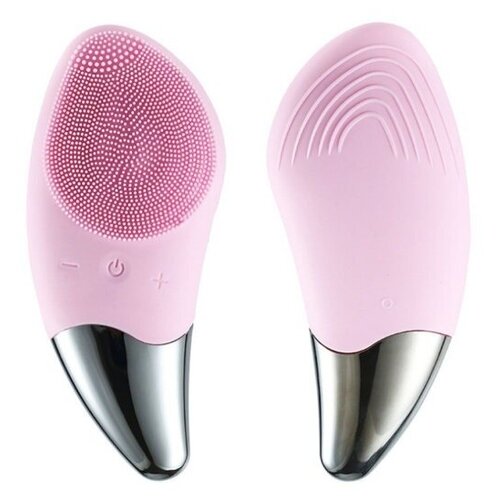 фото Прибор для очищения кожи / массажер для лица / щетка для очищения и массажа, розовый урм