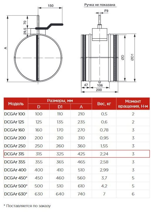 DCGAr 315 Воздушный клапан Shuft - фотография № 4