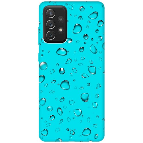 Матовый чехол Rain для Samsung Galaxy A72 / Самсунг А72 с 3D эффектом бирюзовый матовый чехол rich scrooge для samsung galaxy a72 самсунг а72 с 3d эффектом черный