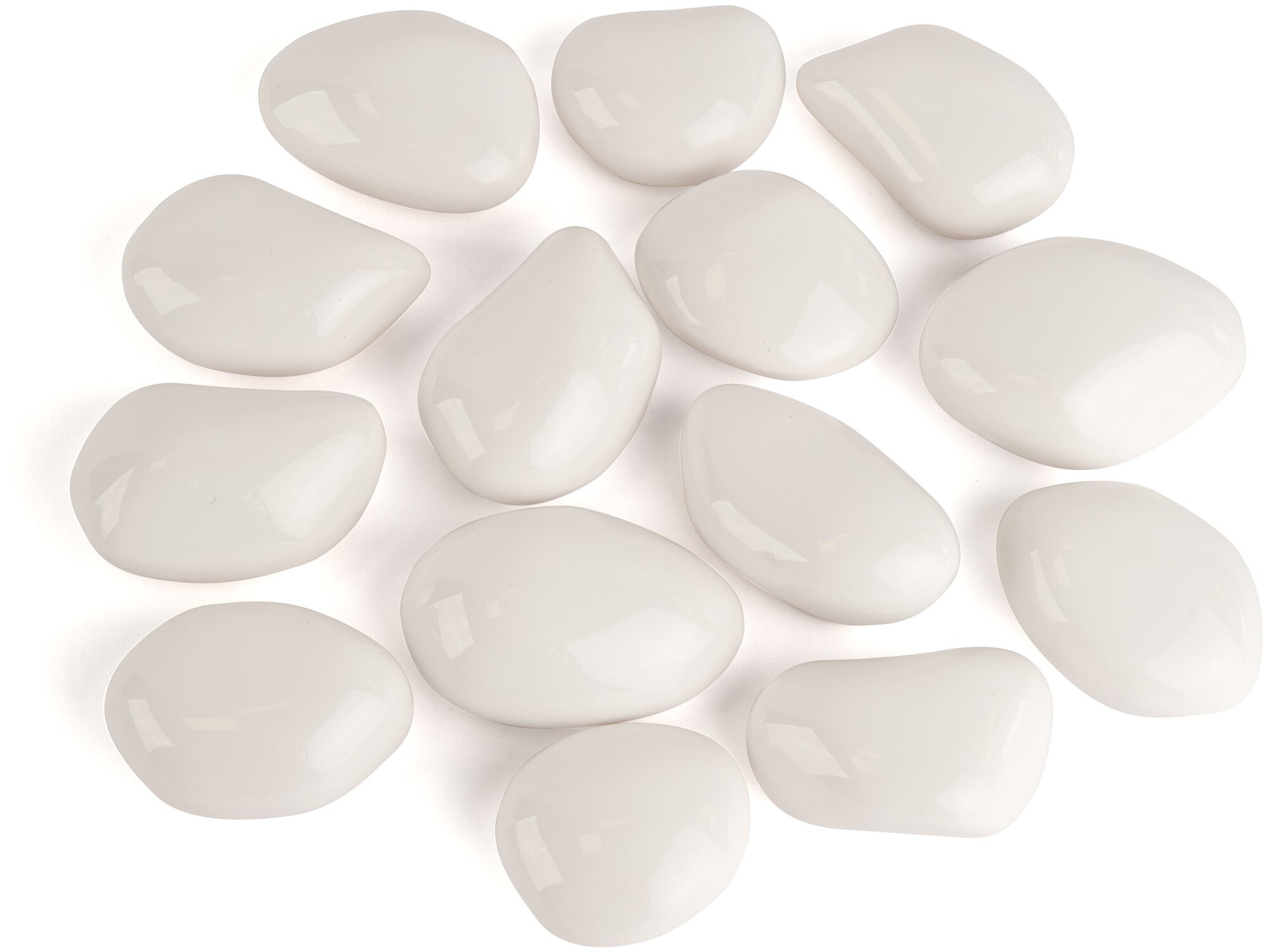 Набор Bioteplo из 14 керамических белых камней для биокаминов - фотография № 7