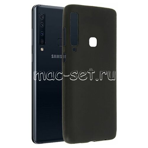 Чехол-накладка для Samsung Galaxy A9 (2018) A920 силиконовая черная 1.2 мм чехол пластиковый samsung galaxy a9 2018 цветы и фламинго