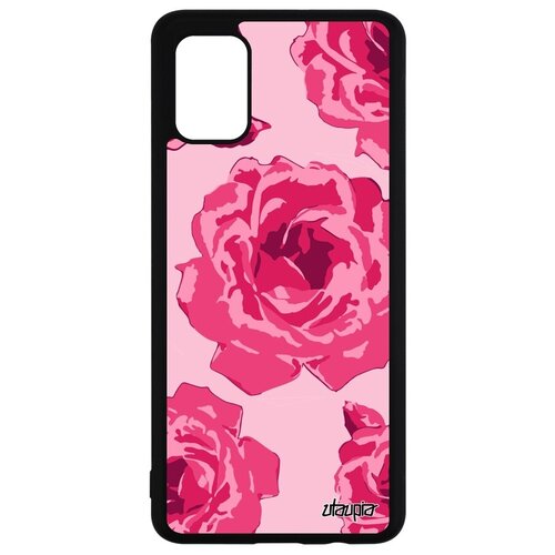 фото Противоударный чехол на телефон // galaxy a51 // "цветы" дизайн экзотичный, utaupia, розовый
