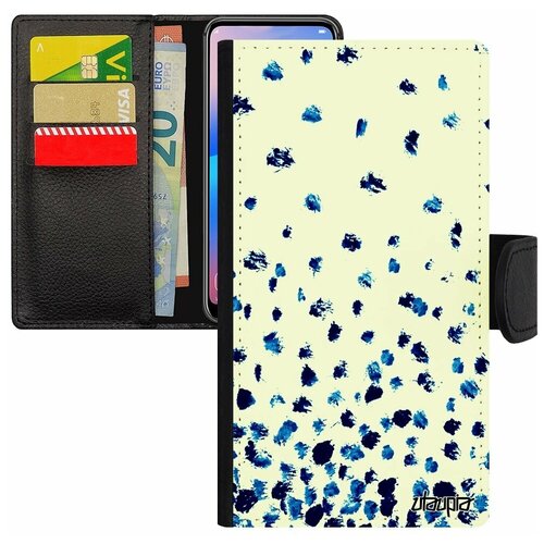 фото Чехол книжка на смартфон iphone se 2020, "снег" кружочки лепестки utaupia