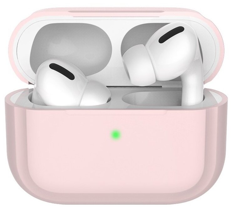Чехол Deppa для футляра наушников Apple AirPods Pro, силикон, розовый - фото №7