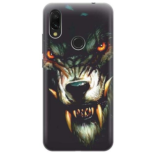 фото Ультратонкий силиконовый чехол-накладка для xiaomi redmi 7 с принтом "злой оборотень" gosso