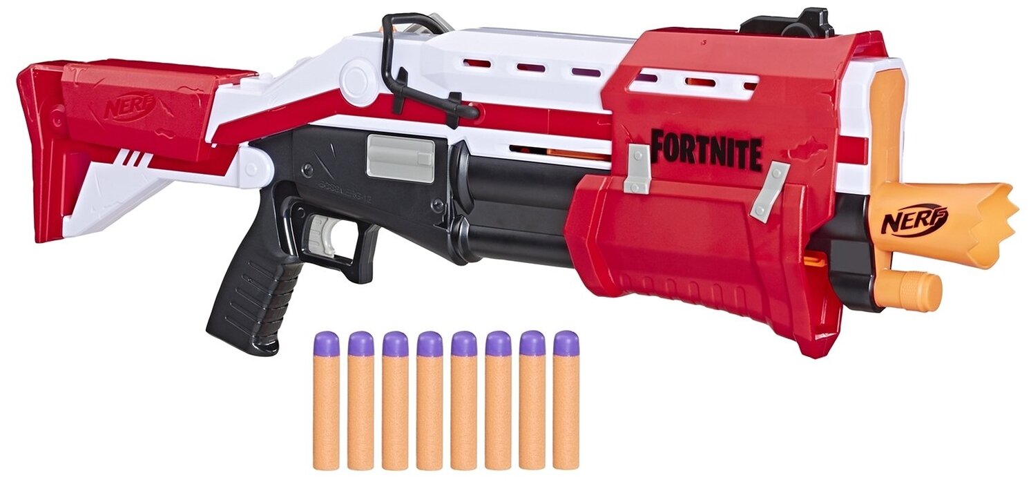 Игрушка Дробовик Nerf Фортнайт E7065, 76 см, красный/белый/серый