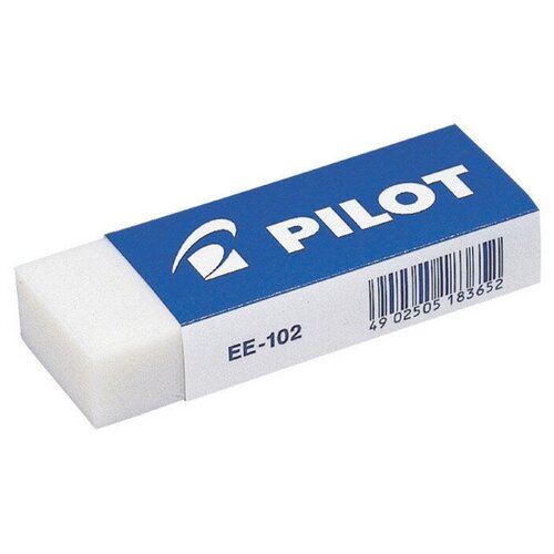 Pilot Ластик PILOT EE102 винил, карт. держатель, цв. белый, Япония, 61?22?12 мм.