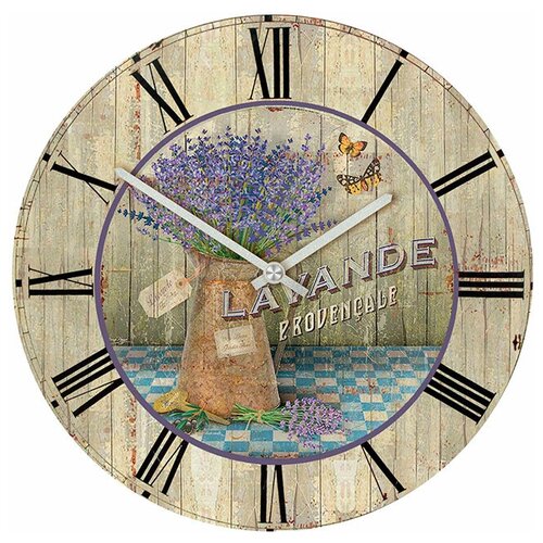 фото Svs настенные часы svs 4001040 vintage лаванда