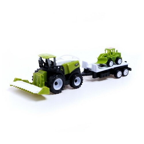 Комбайн инерционный «Фермер», с трактором и прицепом, микс комбайн инерционный фермер с трактором и прицепом микс