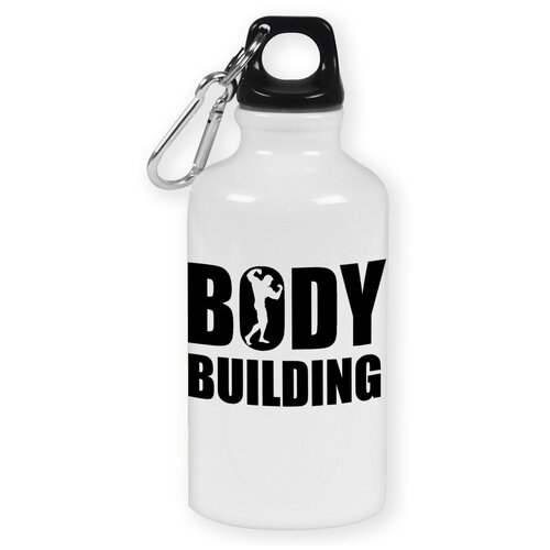 Бутылка с карабином CoolPodarok Bodybuilding (спорт) Бодибилдинг