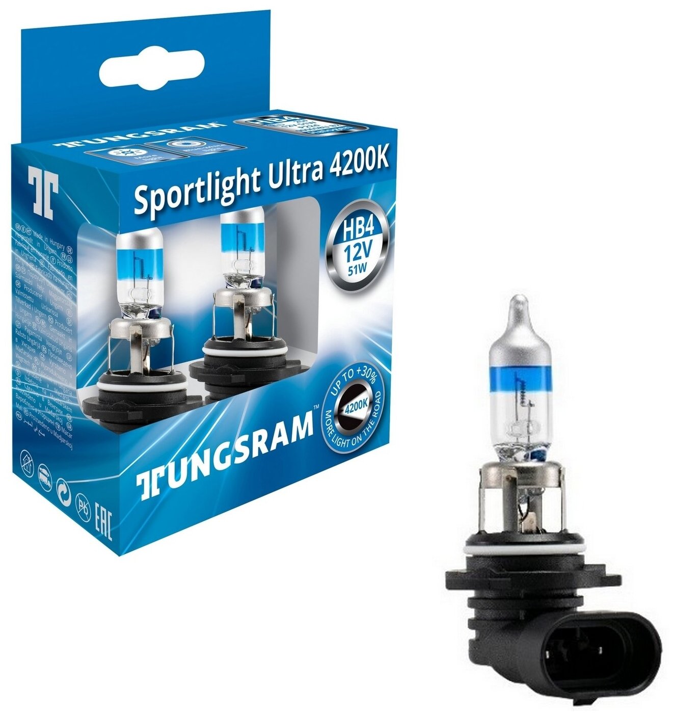 Лампы Tungsram HB4 12V 51W Sportlight Ultra 2шт