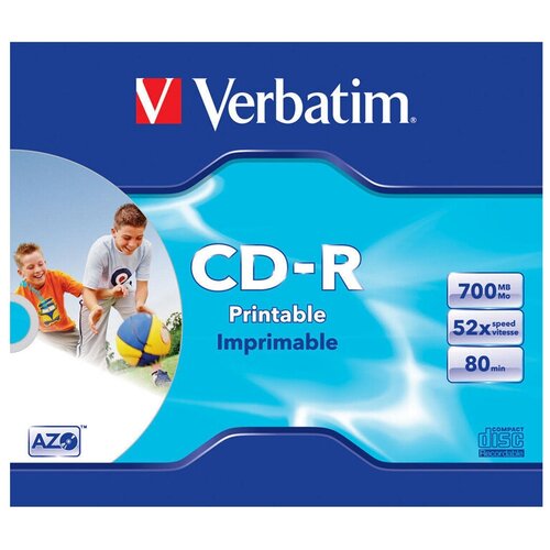 фото Диск verbatim cd- r 700 мб dl+ 52х slim photo printable