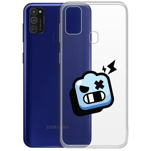 фото Чехол-накладка clear case brawl stars-роборубка для samsung galaxy m21/m30s (m215/m307) krutoff group
