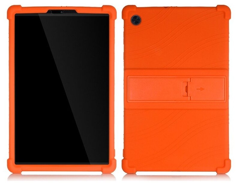 Ударопрочный чехол-бампер-пенал MyPads для Lenovo Tab M10 + Plus TB-X606F/M оранжевый