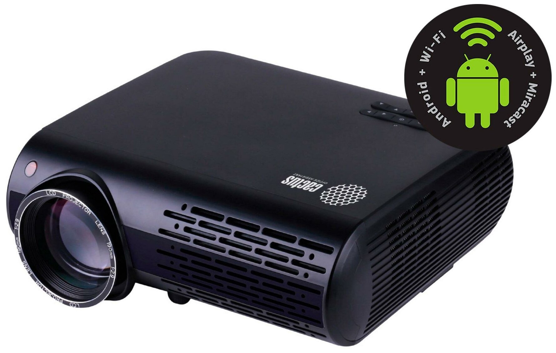 Проектор Cactus CS-PRO02B WXGA-A 1280x800 3000 lm 20001 черный