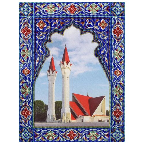 фото Набор для вышивания бисером на габардине м.п.студия "мечеть ля-ля тюльпан", 35х27 см, арт. бг-290