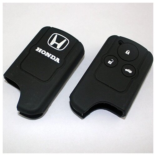 фото Силиконовый чехол на ключ для honda accord/cr- v/ (черный (3 кнопки)) autonew16