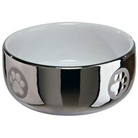 Миска для кошек Trixie Ceramic Bowl, размер 11см, серебряный / белый