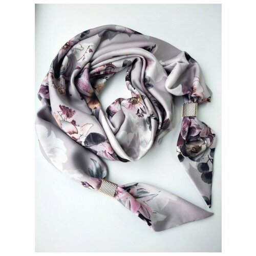 Палантин, Sergio Valentini, Французская косынка, цвет: Морская волна, Бежевый, 60 х 170 см