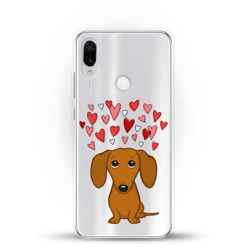 фото Силиконовый чехол любимая такса на xiaomi redmi note 7 andy & paul