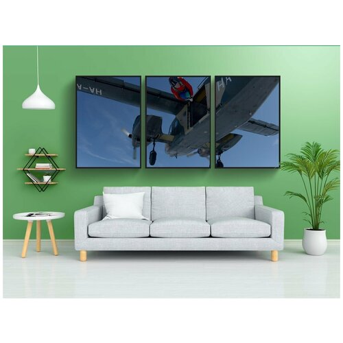 фото Набор модулных постеров для интерьера "выход, прыгнуть, bluesky" 60x90 см. в тубусе, без рамки lotsprints