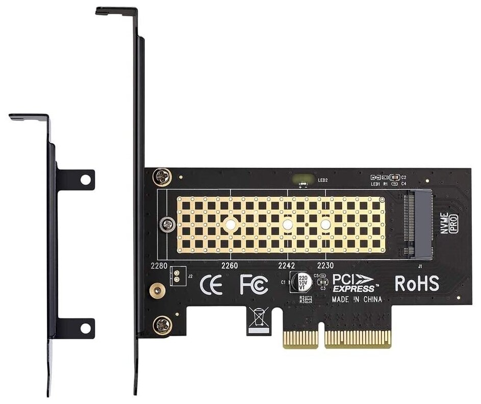 Адаптер M2 NVME в PCIe 30 x4 KS-is