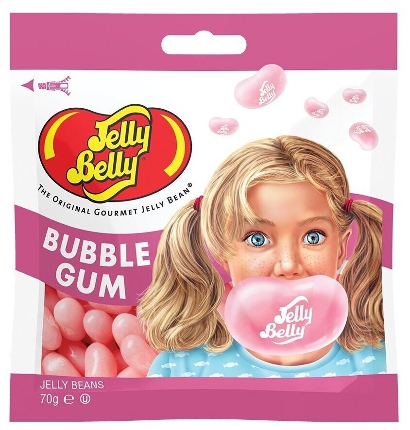 Конфеты Jelly Belly Bubble Gum / Джелли Белли Бабл Гам 70 г. (Таиланд)