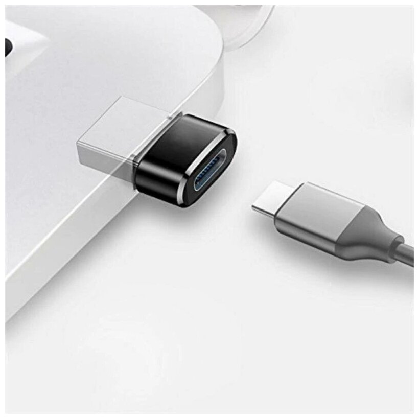 Переходник PALMEXX USB2.0 (m) - USB Type-C (f), чёрный