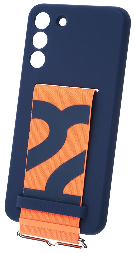 Панель-накладка Samsung Silicone with Strap Cover Dark Blue для Samsung Galaxy S22+