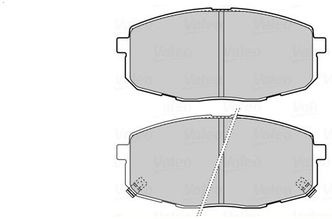 Дисковые тормозные колодки передние Valeo 301842 для Hyundai, Kia, Renault (4 шт.)