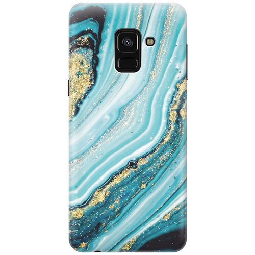 фото Gosso ультратонкий силиконовый чехол-накладка для samsung galaxy a8+ (2018) с принтом "green marble"