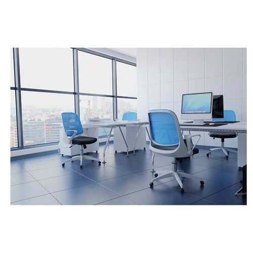 фото Офисное кресло loftyhome call (w-158b-bb) blue/black