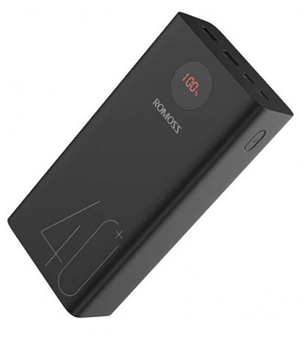 Портативный аккумулятор Romoss PEA40, 40000mAh, черный, упаковка: коробка