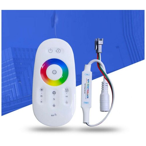 Touch радио контроллер для SPI ленты (бегущая волна) ws2812b ws2811 led pixels strip sp107e music controller bluetooth wifi smart led controller ws2813 ws2815 sk6812 apa102 dc5 24v