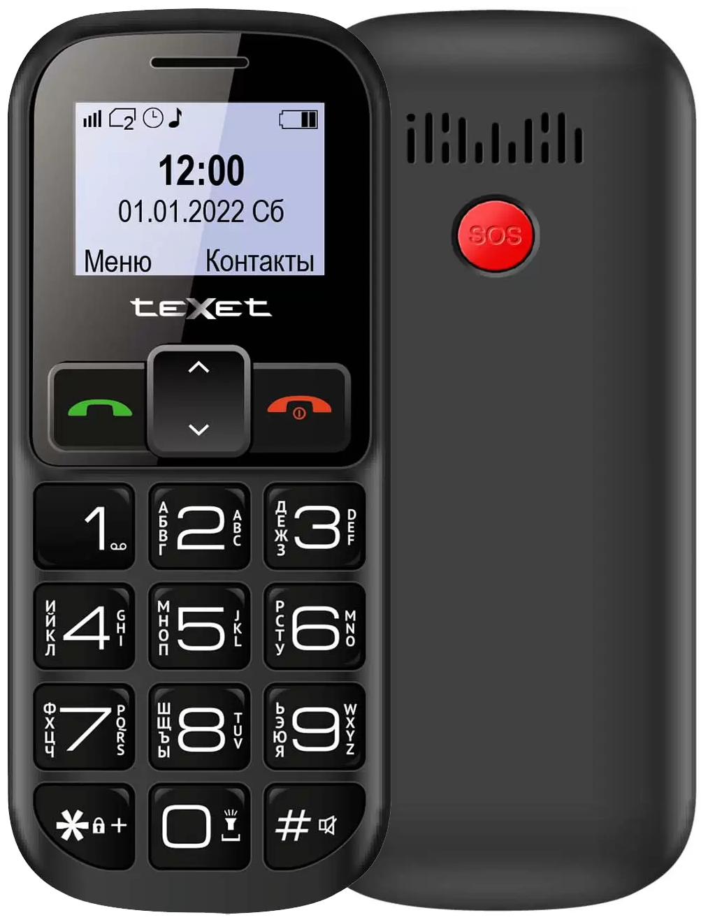 Мобильный телефон Texet B322 Черно-красный