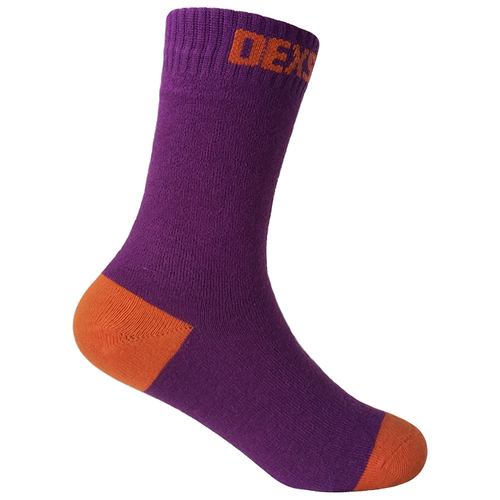 фото Носки детские водонепроницаемые dexshell ultra thin children socks ds543nl, пурпурный, 18-20 (размер обуви 30-33)