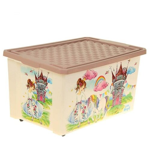 фото Ящик для хранения игрушек «сказочная принцесса», 57 л, на колёсах little angel