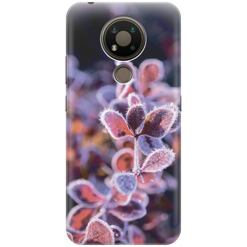 фото Силиконовый чехол на nokia 3.4 / нокиа 3.4 с принтом "иней на листочках gosso