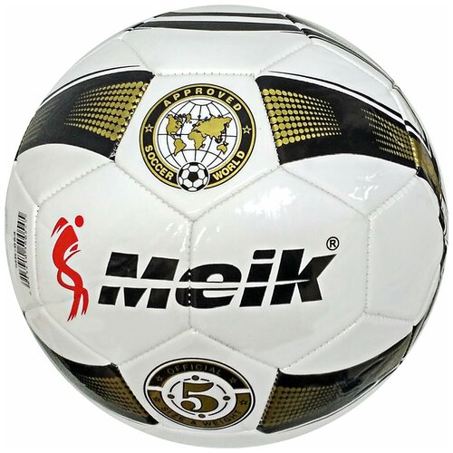 фото B31221 мяч футбольный "meik-054-6" 2-слоя, tpu+pvc 2.7, 410-420 гр., машинная сшивка hawk