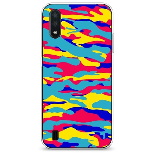 фото Силиконовый чехол "ярко-розовый камуфляж" на samsung galaxy a01 / самсунг гэлакси а01 case place