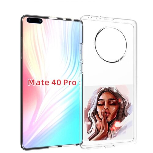 Чехол MyPads Большие-губы женский для Huawei Mate 40 Pro (NOH-NX9) задняя-панель-накладка-бампер