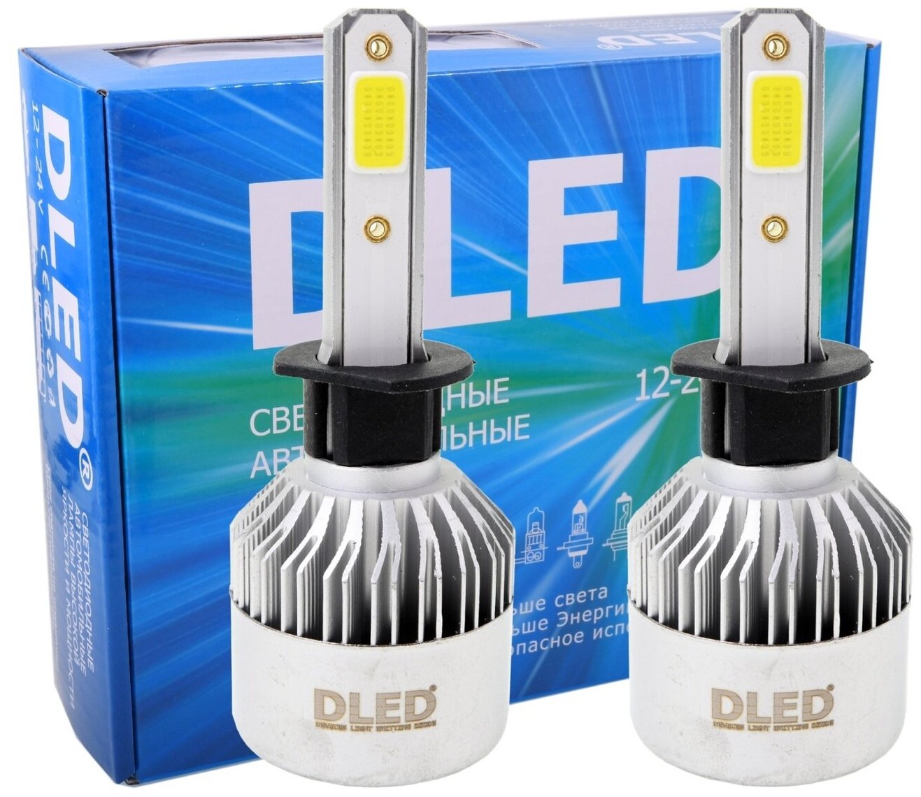 Светодиодные автомобильные лампы H1 40W "Series S2" Brand DLED (2 шт.)