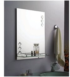 Зеркало в ванную комнату Ассоona, 60х45 см, A616, 1 полка